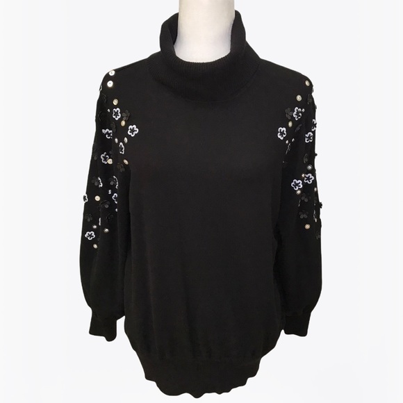 Alfani Embellished Womens Turtleneck Sweater -L/XL - Picture 5 of 17